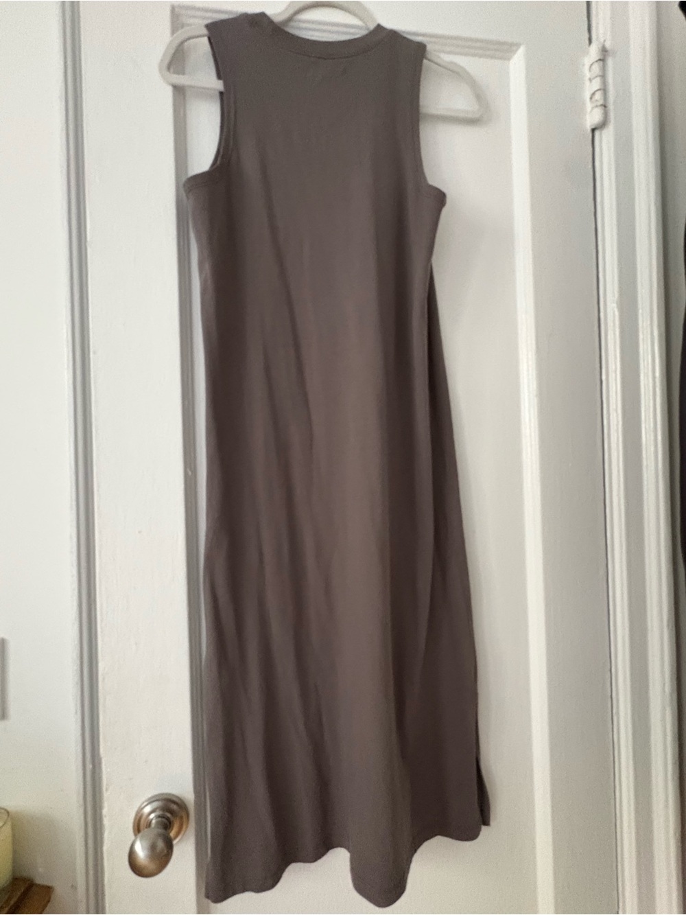 Madewell Sleeveless Taupe Maxi Dress